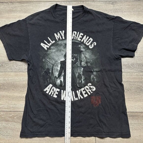 All My Friends Are Walkers Mens T-Shirt Size L Walking Dead - Picture 6 of 6